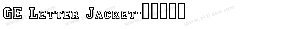 GE Letter Jacket字体转换